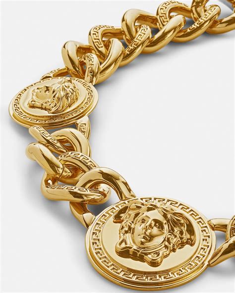 medusa gold chain versace